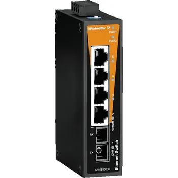 modulární přístroj a rozvaděč WEIDMÜLLER Spínač IE-SW-BL05-4TX-1SC síťový 1240890000