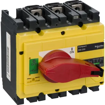 vypínač SCHNEIDER ELECTRIC SCHNEIDER Odpínač INS - 250 3P (31126) červ.rukoj. 31126