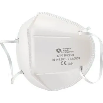 respirátor General Public respirátor FFP3 bílý, 10 ks