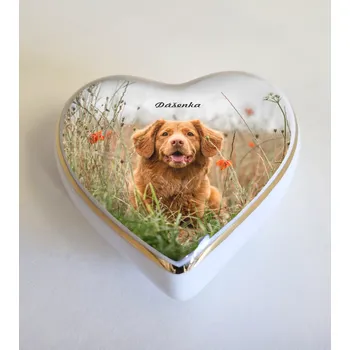 Smuteční dekorace Pohřební urna pro psa, pro kočku - srdce mini