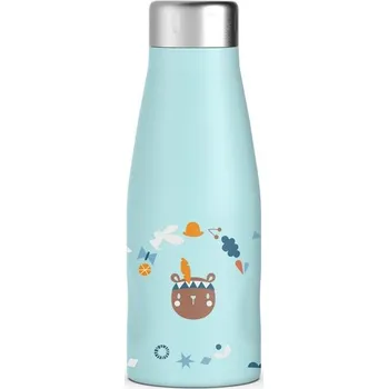 dětská jídelní sada SUAVINEX Termo nerezová láhev 500ml jungle modrá