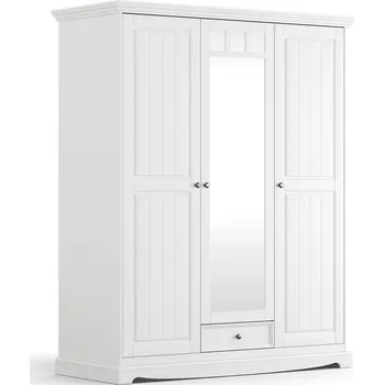 Dětská skříň Masivní třídvéřová skříň Belluno Elegante 2 - bílá