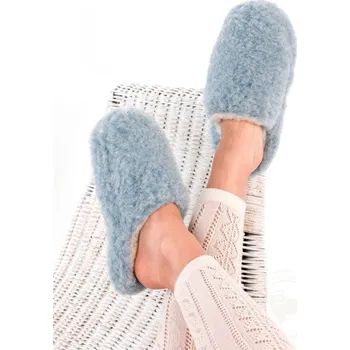 Pánské pantofle Pantofle z ovčí vlny 36-46 světle modré, Barevné varianty Světle modrá, Velikosti 43-44 200-100-00012