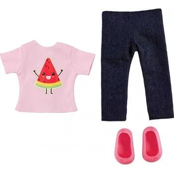 Doplněk pro panenku Addo Tropické tričko a džíny meloun