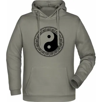 Pánská mikina TUKAN AGENCY Pánská mikina s kapucí Jin Jang Barva: Šedá tmavá, Velikost: XL
