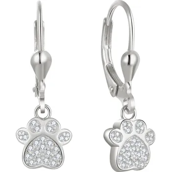 Náušnice Olivie Stříbrné visací náušnice TLAPKA 5488 Ag 925; ≤1,9 g.