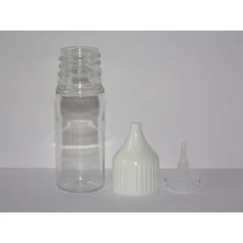 Lékovka TINKTUR - Plastová lékovka 10 ml. (Plastová lahvička z kapátkem a uzávěrem 10ml)