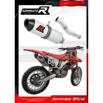 Výfuk pro motocykl Laděný výfuk DOMINATOR Honda CRF250R 04-05 OVÁLNÁ KONCOVKA MX2