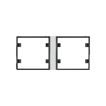 Elektrická zásuvka HAGER Rámeček LUMINA Passion WL9220 2násobný vodorovný IP20 bílá sklo WL9220