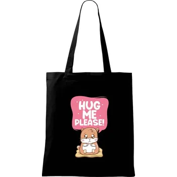 Morče - hug me please - Taška bavlněná - 42 x 38 cm ( Černá )
