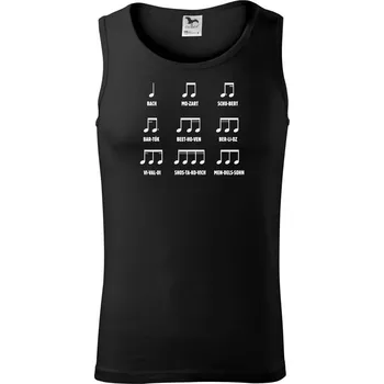 Noty skladatele - Tílko pánské Core - 2XL ( Černá )
