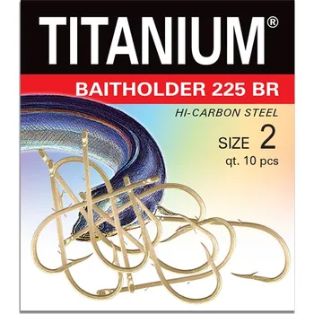 Rybářský háček Háček TITANIUM BAIT. 225 BR 2 (Pro lov uhořů nenalezneme nic lepšího než háčky Robinson Titanium Baitholder 225BR.)