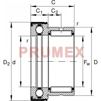 NTN NKX 60 Z jehlové ložisko / axiální kuličkové ložisko