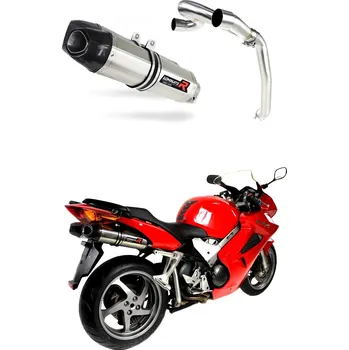 Výfuk pro motocykl Laděný výfuk DOMINATOR Honda VFR800 V-TEC 02-12 KONCOVKY HP1