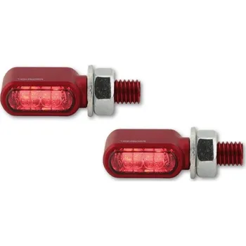 Osvětlení pro motocykl HIGHSIDER LED moto zadní světlo / blinkr LITTLE BRONX červené