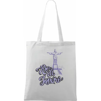 Brazil Rio Janeiro Lettering - Taška bavlněná - 42 x 38 cm ( Bílá )