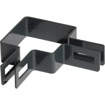 Příslušenství pro plot Příchytka panelu na sloupek 60x60 mm, rohová, antracit