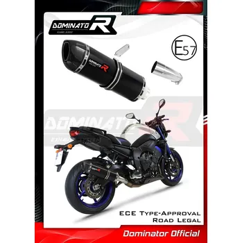 Výfuk pro motocykl Homologovaný Laděný výfuk DOMINATOR YAMAHA FZ8 S/N 2010-2016 KONCOVKA HP1 ČERNÁ HOMOLOGACE