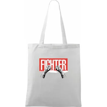 Fighter pěsti - Taška bavlněná - 42 x 38 cm ( Bílá )