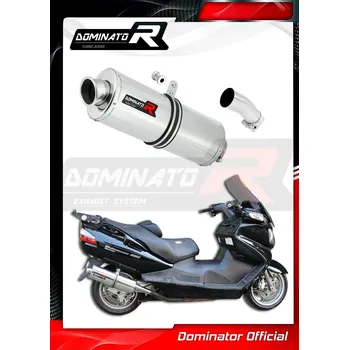 Výfuk pro motocykl Laděný výfuk DOMINATOR SUZUKI BURGMAN 650 04-13 OVÁLNÁ KONCOVKA