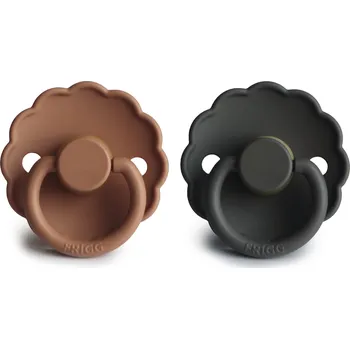 dudlíky FRIGG Daisy dudlík z přírodního kaučuku 2ks - Graphite + Peach Bronze Velikost: 2 71222419