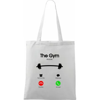 The Gym Mobile - Taška bavlněná - 42 x 38 cm ( Bílá )
