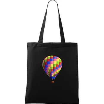 Barevný balón - Taška bavlněná - 42 x 38 cm ( Černá )
