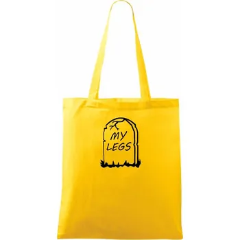 Náhrobek - My legs - Taška bavlněná - 42 x 38 cm ( Žlutá )