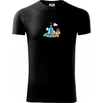 Indiánská liška - Viper FIT - Pánské zůžené tričko - XL ( Černá )