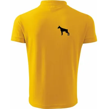 Pánská košile Dobrman ikona prso - Polokošile pánská Pique Polo 203 - 2XL ( Žlutá )