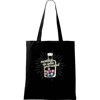 Na co pít slivovici - Taška bavlněná - 42 x 38 cm ( Černá )