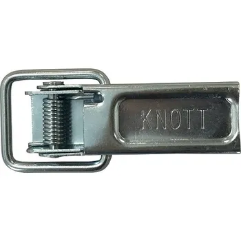 Přívěs k motorovému vozidlu Závěr bočnic - přezka malá bez protikusu KNOTT, bez pojistky 106 mm (náhrada za 100727)