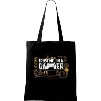 Nákupní taška Trust me Im a gamer - Taška bavlněná - 42 x 38 cm ( Černá )