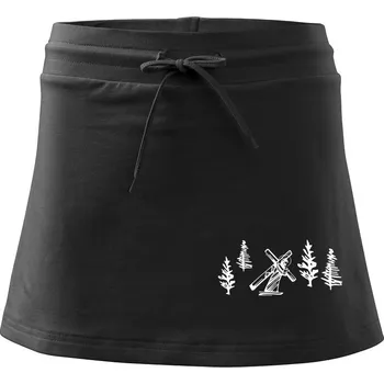 Dámská sukně Ježíš s křížem - Sportovní sukně - two in one - M ( Černá )