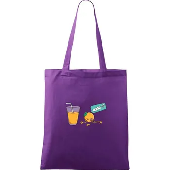 Pomeranč juice - Taška bavlněná - 42 x 38 cm ( Fialová )