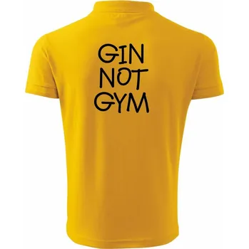 Pánská košile Gin not Gym - Polokošile pánská Pique Polo 203 - M ( Žlutá )