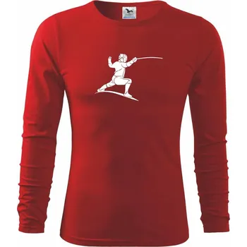 Chlapecké tričko Šermíř postava - Triko dětské Long Sleeve - 122 cm/6 let ( Červená )