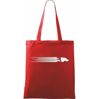 Nákupní taška Chrt rychlý - Taška bavlněná - 42 x 38 cm ( Červená )