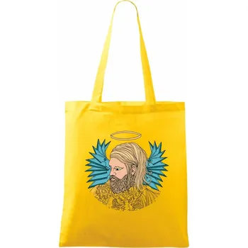 Anděl malovaný - muž (Pecka design) - Taška bavlněná - 42 x 38 cm ( Žlutá )