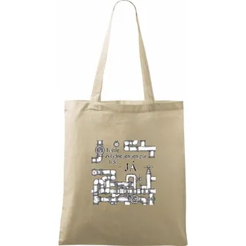 Nákupní taška Instalatér tohle zvládne jen pár lidí - Taška bavlněná - 42 x 38 cm ( Naturální )