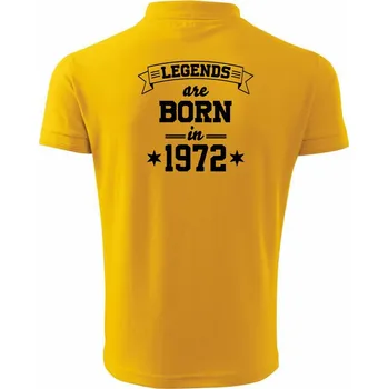 Pánská košile Legends are born in 1972 - Polokošile pánská Pique Polo 203 - 3XL ( Žlutá )