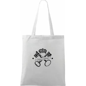 Nákupní taška Královna únikovek - Taška bavlněná - 42 x 38 cm ( Bílá )