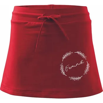 Dámská sukně Feminist - Sportovní sukně - two in one - XL ( Červená )