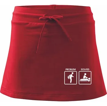 Dámská sukně Masáž problem solved - Sportovní sukně - two in one - XS ( Červená )