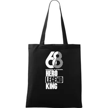 Hero, Legend, King x Queen 1968 - Taška bavlněná - 42 x 38 cm ( Černá )