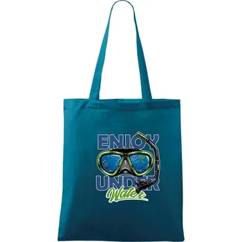 Enjoy Under Water - Taška bavlněná - 42 x 38 cm ( Petrolejová )