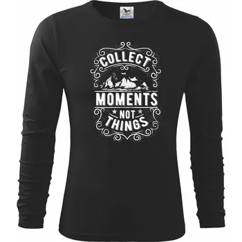 Chlapecké tričko Collect moments not things - Triko dětské Long Sleeve - 122 cm/6 let ( Černá )