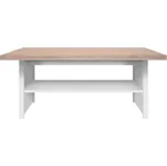 Konferenční stůl TOPTY — 115x55x48 cm, dub sonoma/bílá Kondela