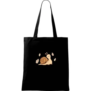 Šnek na podzim - Taška bavlněná - 42 x 38 cm ( Černá )