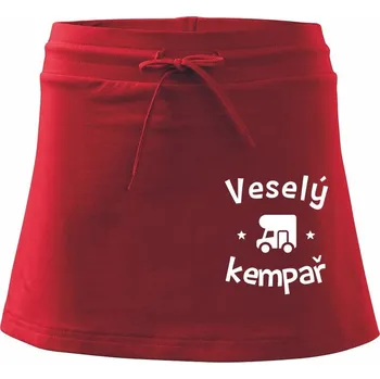 Dámská sukně Veselý kempař - Sportovní sukně - two in one - M ( Červená )